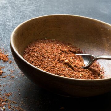 Bowl of homemade chicken taco seasoning